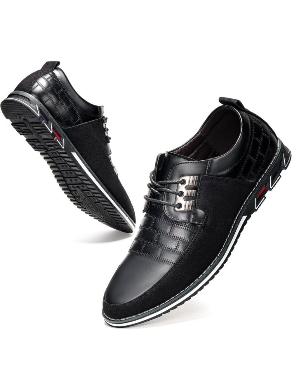 Stylish Men's Casual Oxford Derby Dress Shoes - Orthopedic Leather Lace-Up